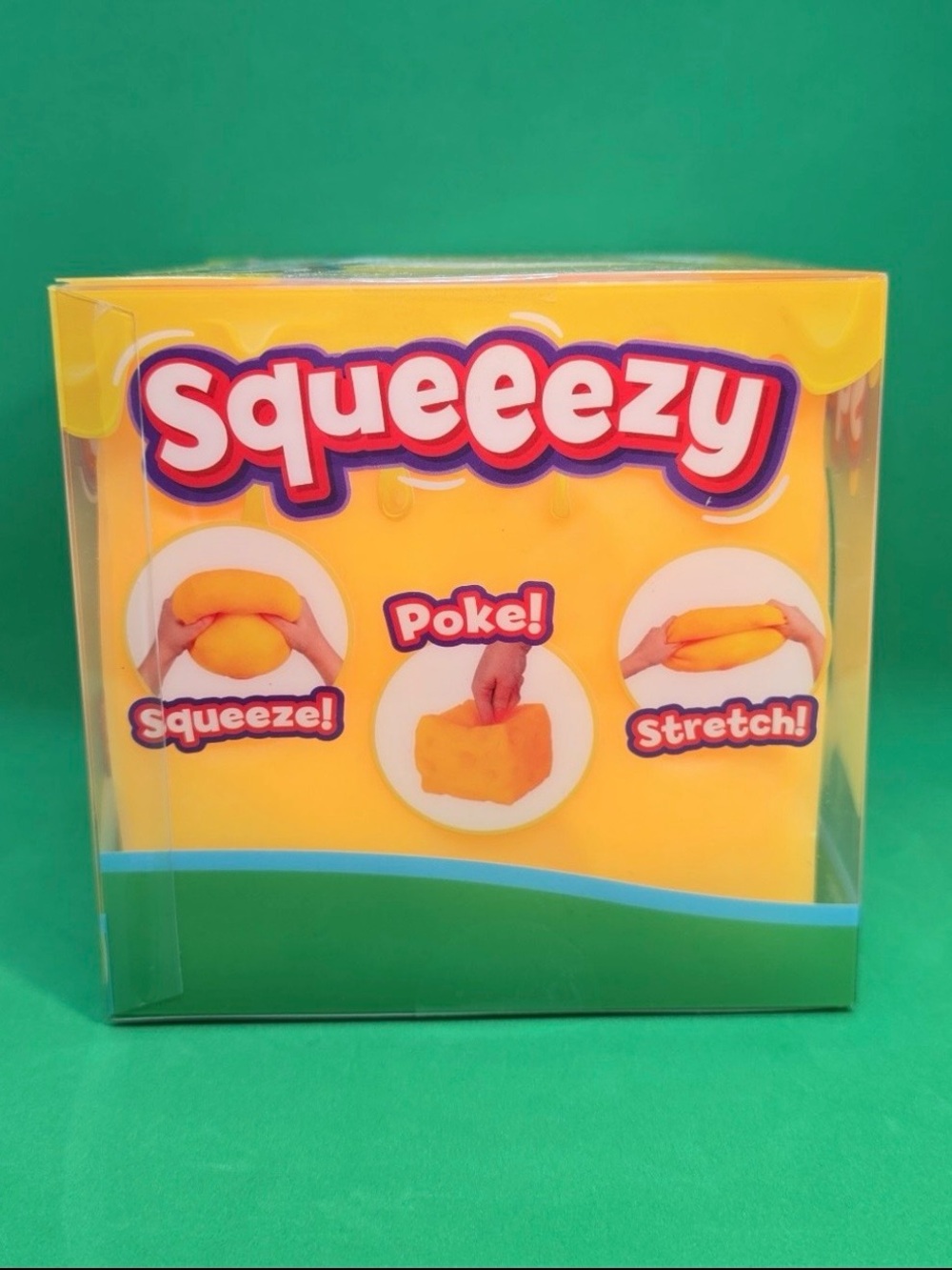 Sunny Days Jumbo Squeezy Cheese Yellow Squishy Toy Stress Relief Fun NEW - Picture 2 of 3